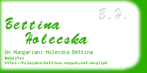 bettina holecska business card